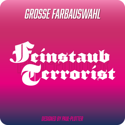 Aufkleber Feinstaub Terrorist 18x7,6 cm Shocker Auto Sticker Diesel Tuning Fun JDM Abgase