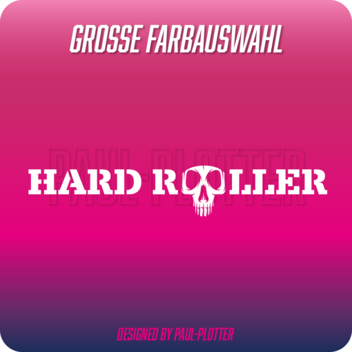 Aufkleber Hardroller Hard Roller 30x5,1 cm Auto Tuning Punisher Skull lowered illest tiefergelegt DUB