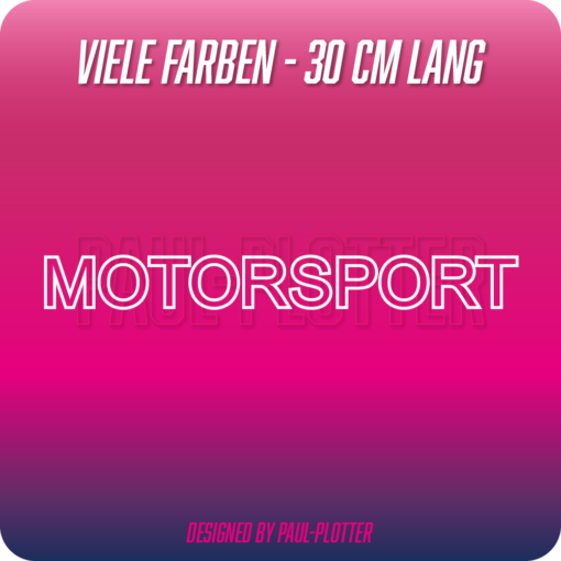 Aufkleber Motorsport 30x3,5 cm Auto Racing Kart DTM Motorrad JDM Rallye Motocrosser