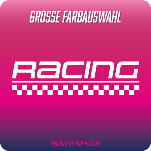 Aufkleber Racing 20x5,3 cm Motorrad Rennen Rennsport Sticker Decal Drift Motorsport DTM Tuning