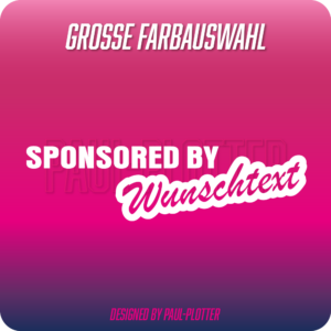Aufkleber Sponsored by Wunschtext 20 cm Finanziert von Sponsoring Geschenke Unterstützung Finanzierung Förderung Auto Motorrad Führerschein Geschenk