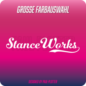 Aufkleber Stance Works 20x4,2 cm Auto Tuning deep lower illest Stance Works JDM DUB