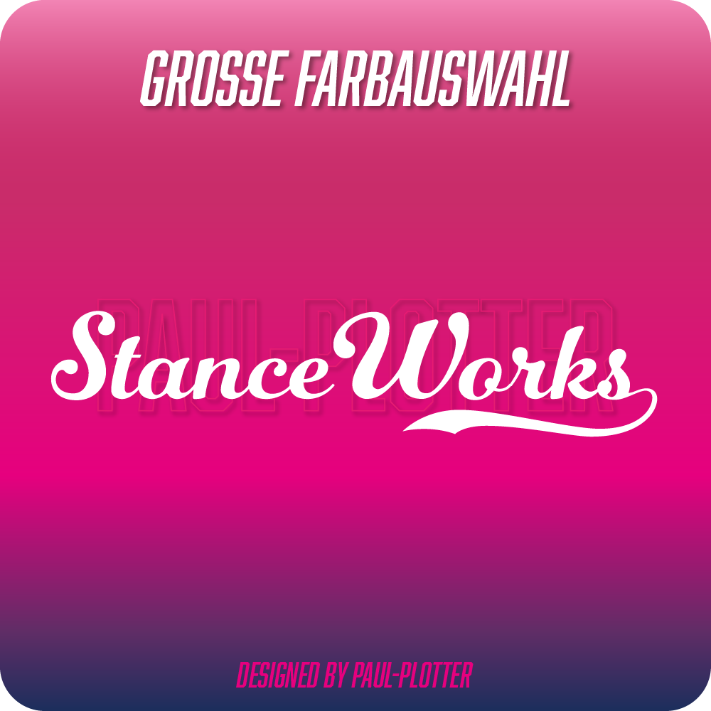 Aufkleber Stance Works 20x4,2 cm Auto Tuning deep lower illest Stance Works JDM DUB