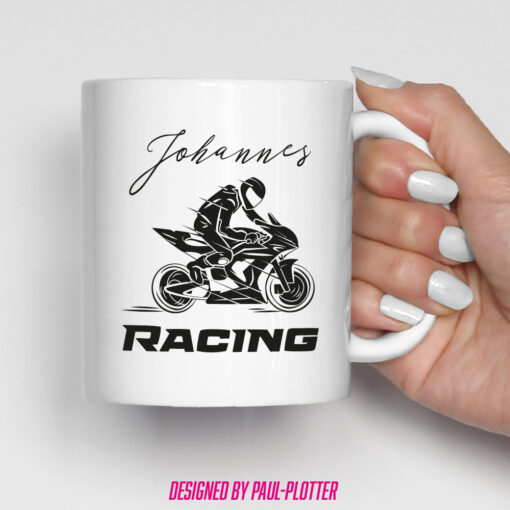 Tasse für Rennfahrer mit Namen Geschenk Biker Moto GP Moped Motorrad Superbike Supersport Streetfighter – Bild 2