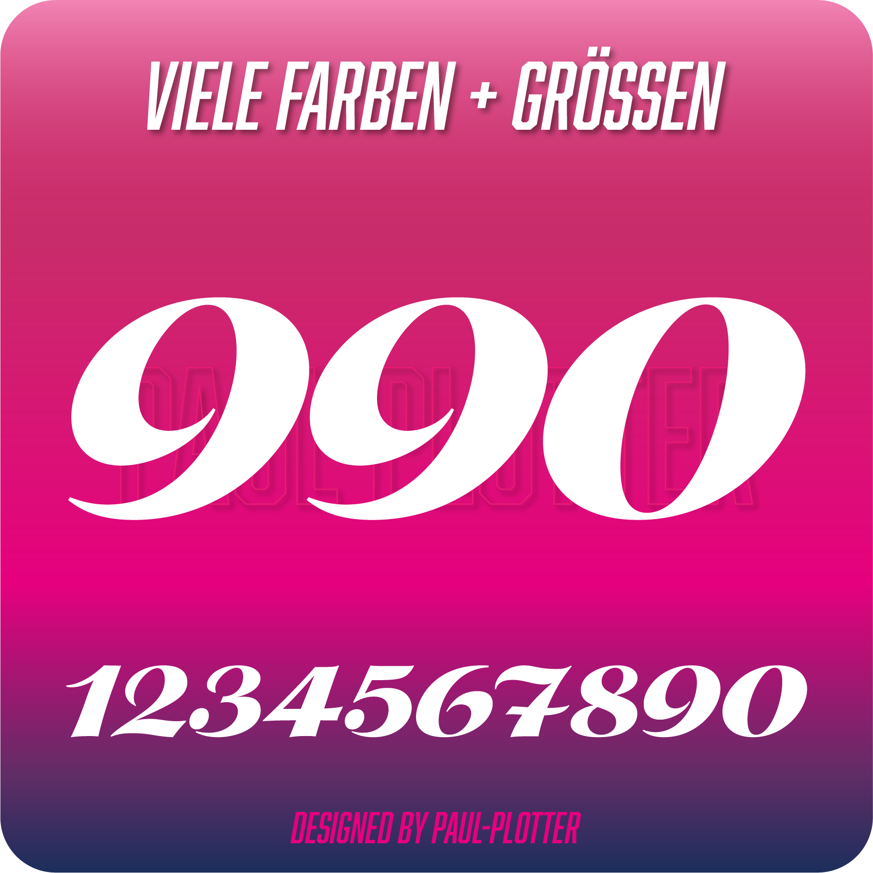 Aufkleber Startnummern Set Motorrad Superbike Auto Quad Enduro Motocross Supermoto Pitbike Fahrrad MTB Roller Scooter