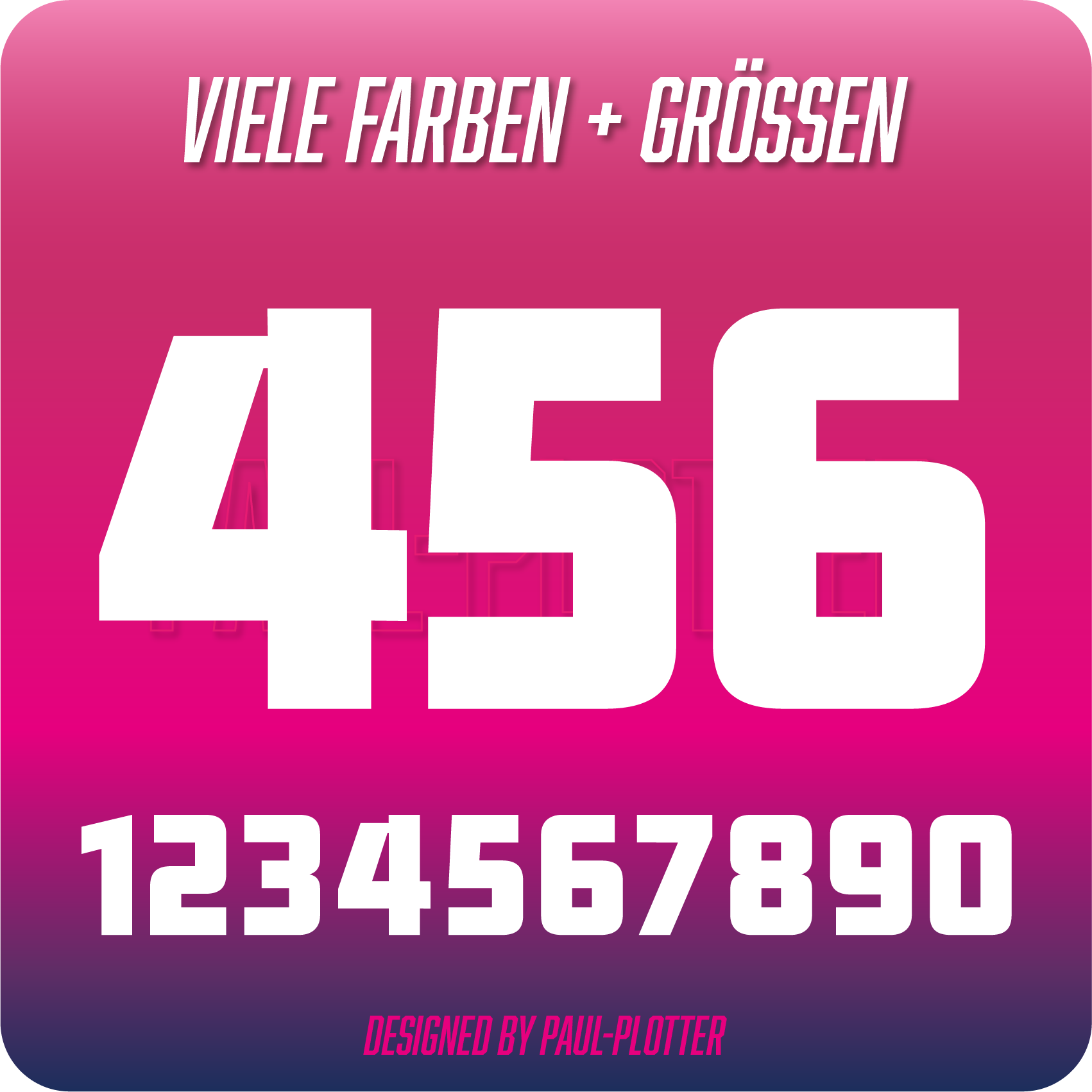 Aufkleber Startnummern Set Motorrad Superbike Auto Quad Enduro Motocross Supermoto Pitbike Fahrrad MTB Roller Scooter